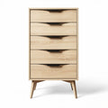 Wooden chest of drawers with five storage compartments 40 x 30 x 90cm