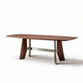 Wooden dining table with stainless steel legs 220 x 100 x 75cm