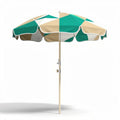 Striped outdoor beach umbrella with aluminum pole 200 x 200 x 250cm