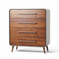 Wooden four-drawer dresser with modern design and tapered legs 80 x 40 x 90cm